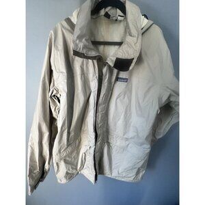 Patagonia XL Beige Parka Windbreaker - Vintage Style, Preowned Excellent